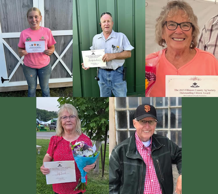 The Fillmore County Ag. Society is recognizing individuals for being an Outstanding Citizen in Fillmore County.